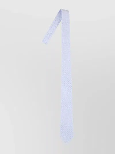 Paul Smith Embroidered Silk Tie Pointed Tip In Neutral