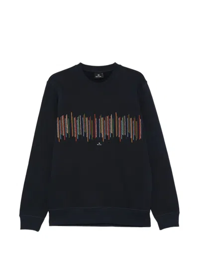 Paul Smith Embroidered Sweatshirt In Blue