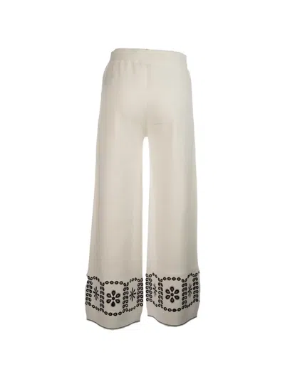 Paul Smith Embroidered Trousers In White