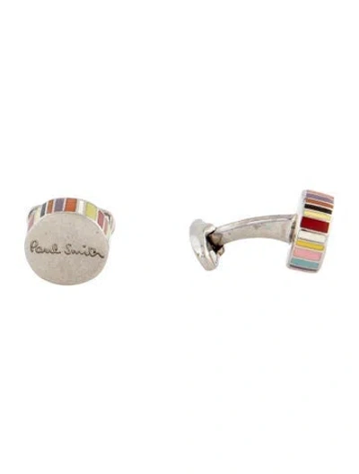 Pre-owned Paul Smith Enamel Cuff Links In Multicolor
