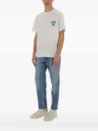 Paul Smith Espresso Bar-print Organic-cotton T-shirt In White