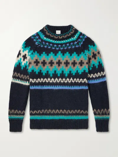 Paul Smith Fair Isle Intarsia-knit Wool And Alpaca-blend Sweater In Multi