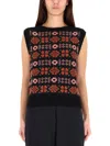 Paul Smith "fair Isle" Knit Vest In Black