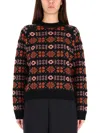 Paul Smith Floral Crew-neck Sweater In Black