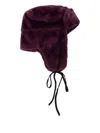 Paul Smith Faux-fur Ear-flap Hat In Purple