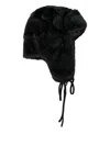 Paul Smith Faux-fur Ear-flap Hat In Black