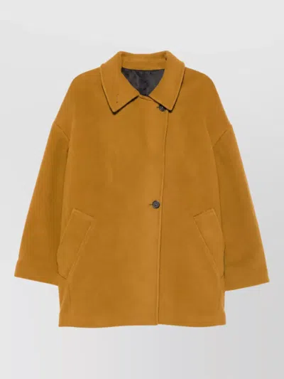 Paul Smith Felted Wool Fitted Jacket In Brown