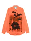 Paul Smith Field Flowers-print Shirt In Orange