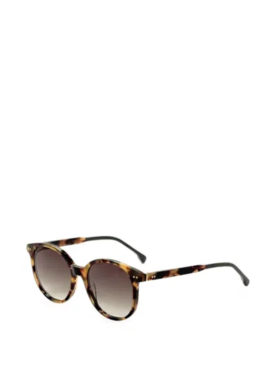 Paul Smith Finch Round-frame Sunglasses In Brown