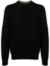 Paul Smith Black Crew Neck Pullover In Black