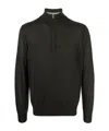 Paul Smith Men's Zip Neck Sweater In Black