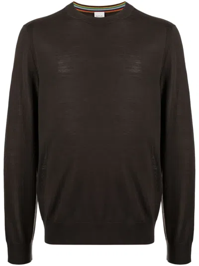 Paul Smith Men's Crew Neck Sweater In Brown