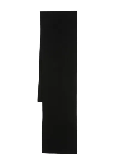 Paul Smith Fine-knit Merino Wool Scarf In Black