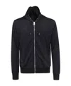 Paul Smith Fine-knit Zip-up Hoodie In Black
