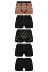 Paul Smith Mixed 'signature Stripe' And Pattern Briefs Five Pack Multicolour