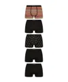 Shop Paul Smith Five Pack Of Cotton Boxers In Black