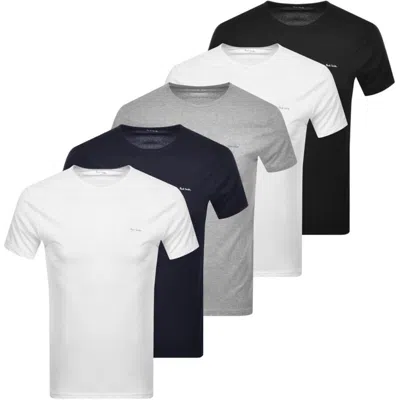 Paul Smith Five Pack T Shirt Black In Multi