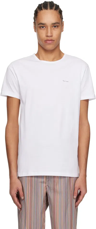 Paul Smith Five-pack White Organic Cotton Lounge T-shirts In 1 White