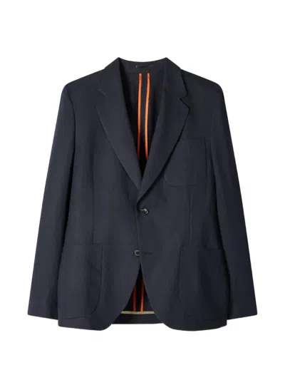 Paul Smith Flap Pocket Blazer In Blue