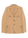 Paul Smith Tan Fine Cotton-twill Four Pocket Blazer Brown In Brown