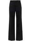 Paul Smith Flared Cotton Trousers In Very Dark Navy