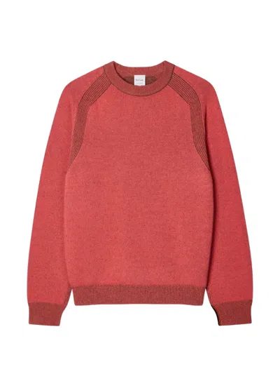 Paul Smith Flecked Raglan-sleeve Sweater In Red