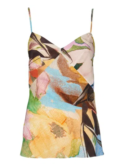 Paul Smith Floral Collage Tank Top In Multi