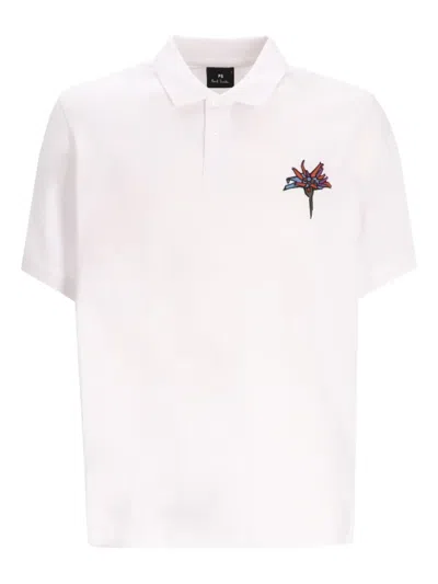 Paul Smith Floral-detail Polo Shirt In White