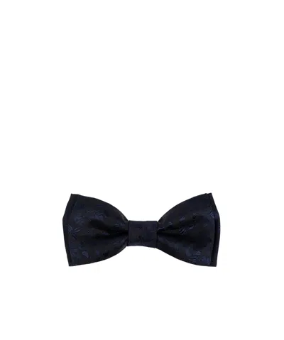 Paul Smith Floral-jacquard Silk Bow Tie In Blue