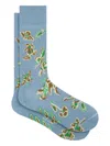 Paul Smith Floral-pattern Socks In Blue