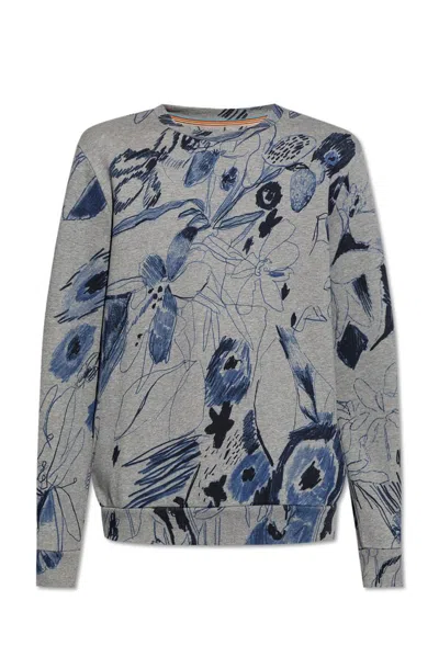 Paul Smith Floral Pattern Sweatshirt In Grey