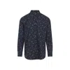 Paul Smith Men's Regular Fit Shirt With All-over Print In Blue
