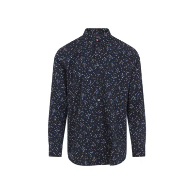 PAUL SMITH PAUL SMITH FLORAL PATTERNED COTTON SHIRT WITH CLASSIC COLLAR