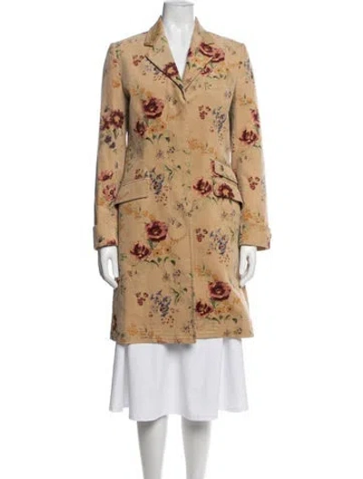 Pre-owned Paul Smith Floral Print Coat In Multicolor