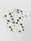 Paul Smith Pale Yukka Print Short Sleeve Shirt In Yellow