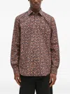 Paul Smith Floral Print Cotton Shirt In Neutral