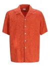 Paul Smith Floral-print Cotton Shirt In Orange
