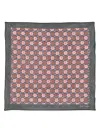 Paul Smith Floral Print Scarf In Lightweight Square Fabric In Blue