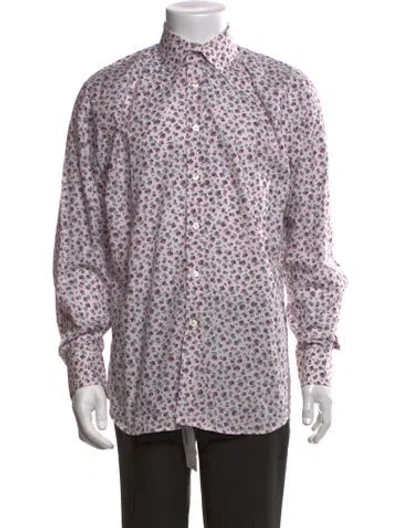 Pre-owned Paul Smith Floral Print Long Sleeve Button-up Top In Multicolor