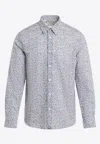 Paul Smith Cotton Long Sleeves Shirt With Floal Pattern In Multicolor