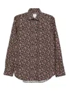 Paul Smith Floral-print Shirt In Brown