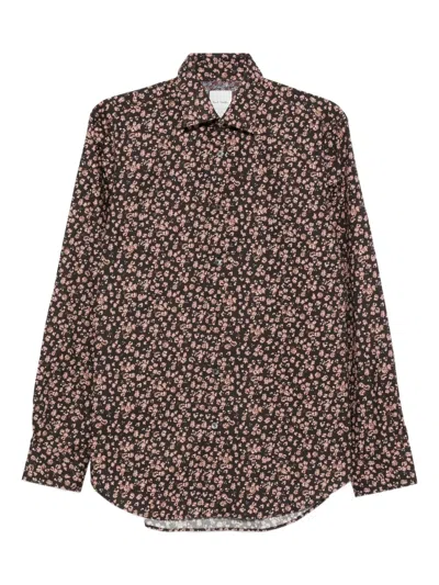 Paul Smith Floral-print Shirt In Brown