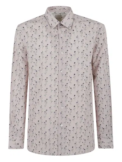 Paul Smith Floral Print Shirt In Neutral
