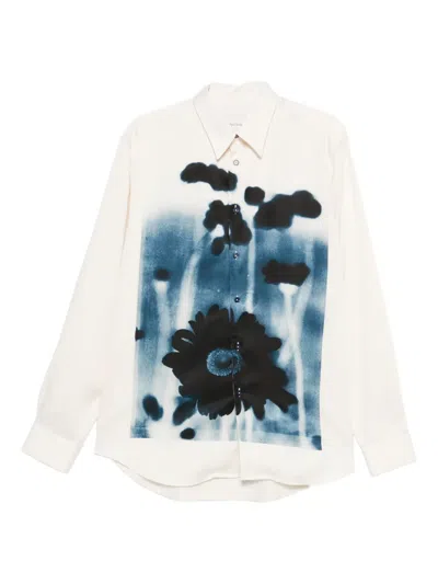 Paul Smith Floral-print Shirt In White