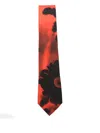 Paul Smith Floral-print Silk Tie In Orange