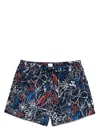 Paul Smith Men's Floral Print Swim Shorts In Blue