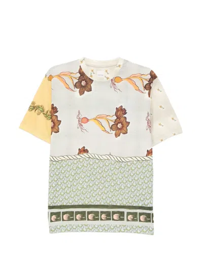 Paul Smith Blue And Yellow Multi Textile Mix-up T-shirt