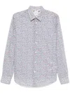 Paul Smith Cotton Long Sleeves Shirt With Floal Pattern