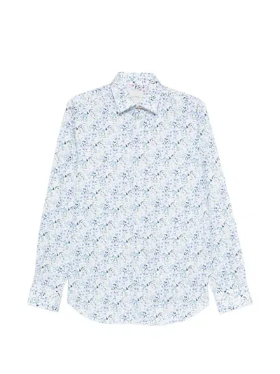 Paul Smith Floral Shirt In White