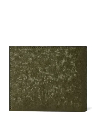 Paul Smith Floral Street Leather Cardholder In Green